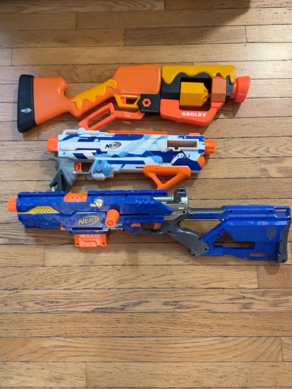 NERF Blaster Lot 3 Roblox Adopt Me Bees BattleScout N-Strike Blue Orange No Dart